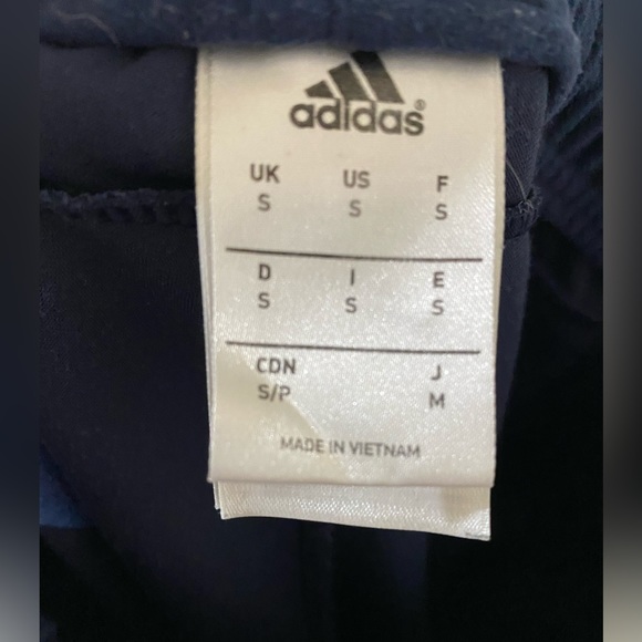 Men’s Adidas Blue Fleece Joggers - Picture 4 of 4